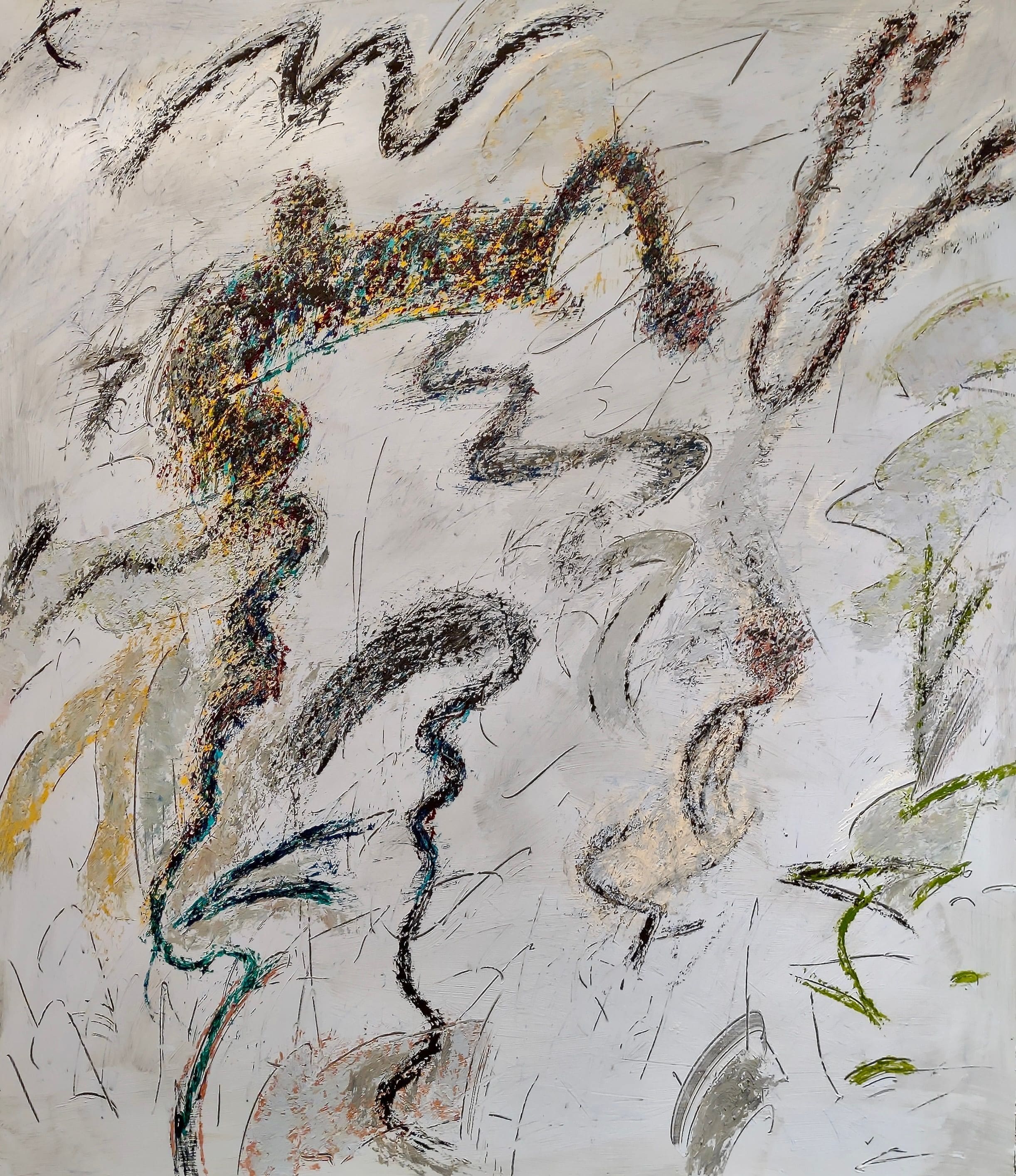 Abstract painting by Soteris Sam Roussi titled "Air to Breathe."