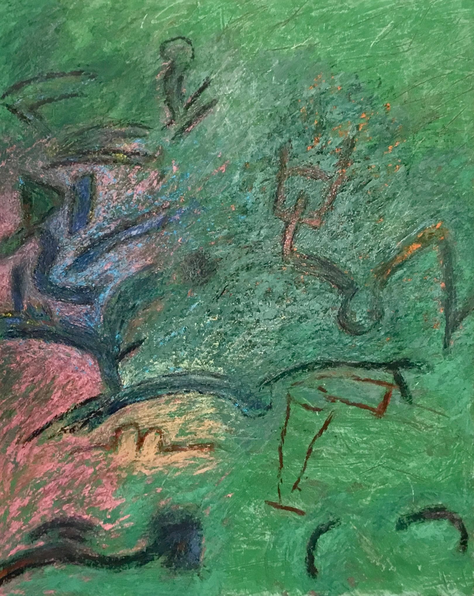 Abstract painting by Sam Roussi titled, "My Chauvet"