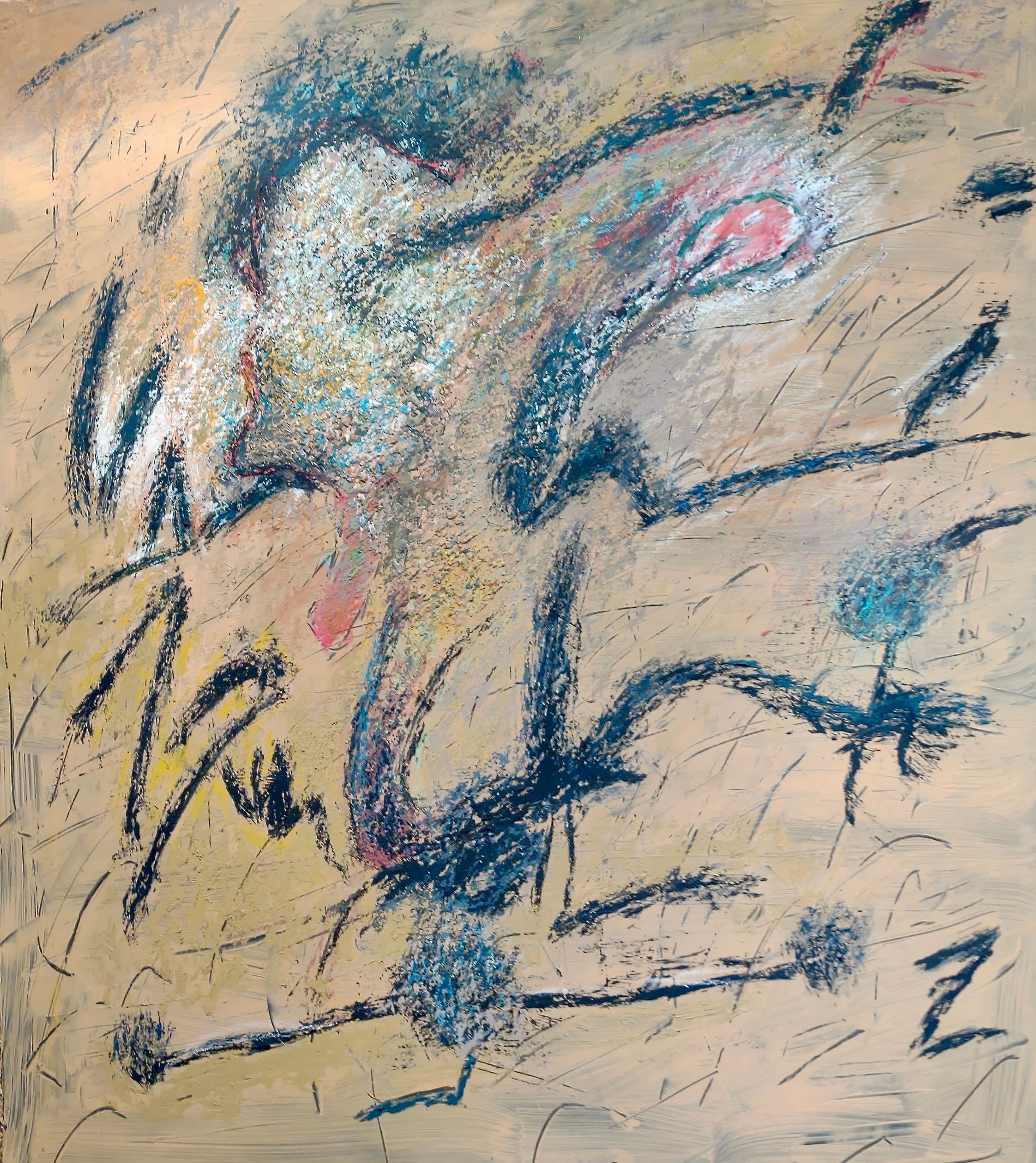 Abstract painting by Soteris Sam Roussi, "Whisper of the Kuni"