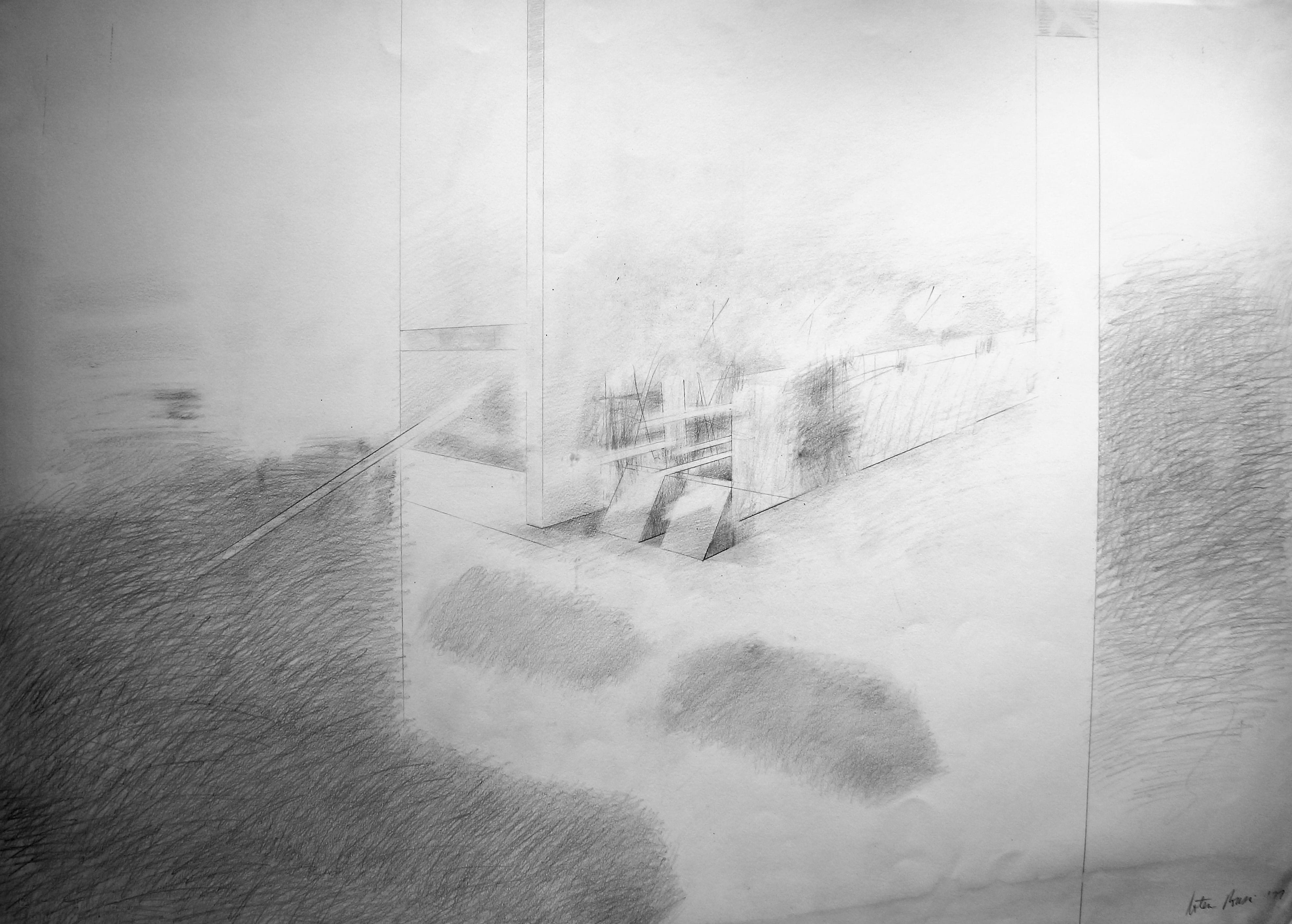 This is a sample of the work for which Sam Roussi was awarded the Massachusetts Endowment for the Arts award for Drawing 1977.