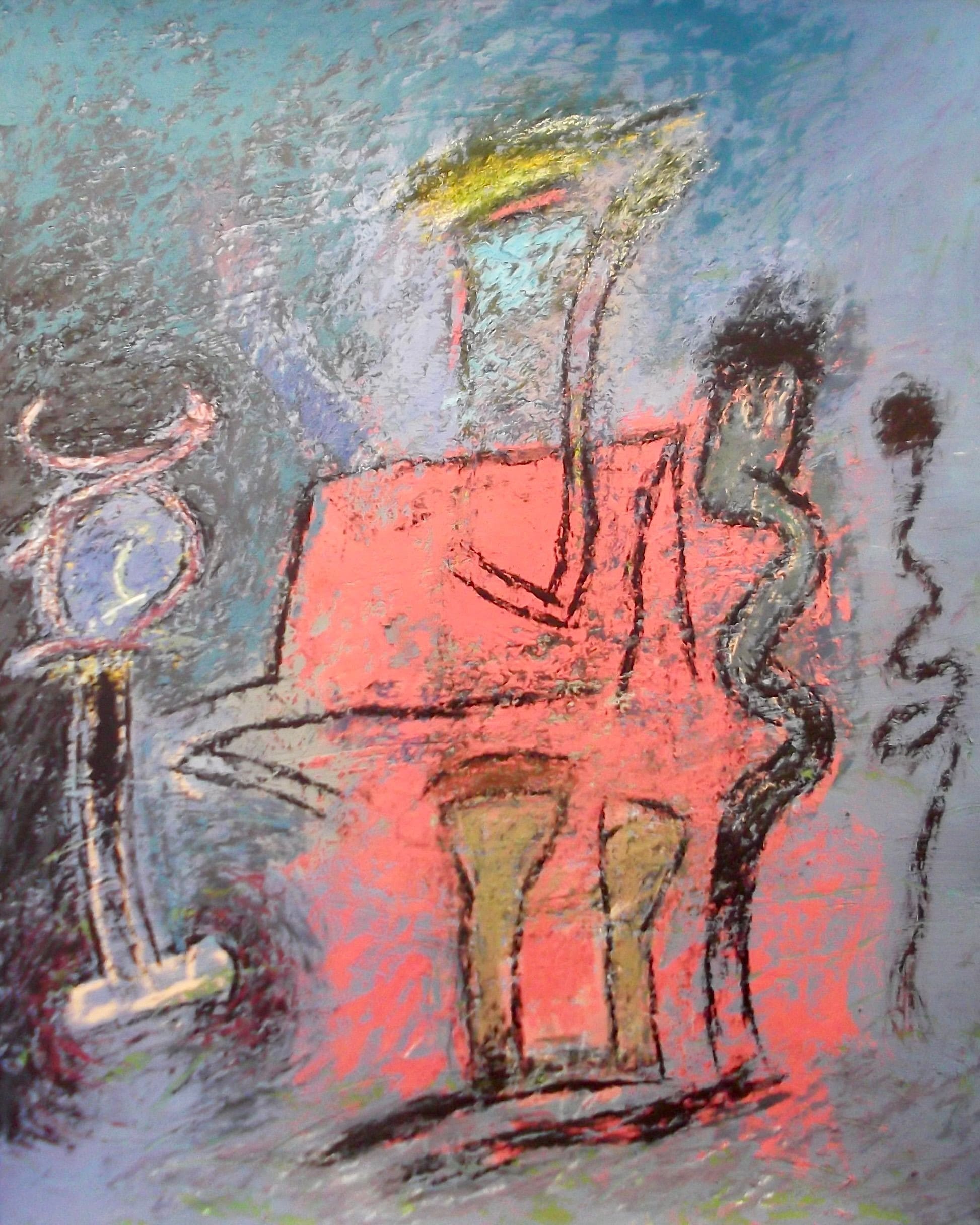 Abstract painting by Soteris Sam Roussi titled, "Good Ship Lollipop"