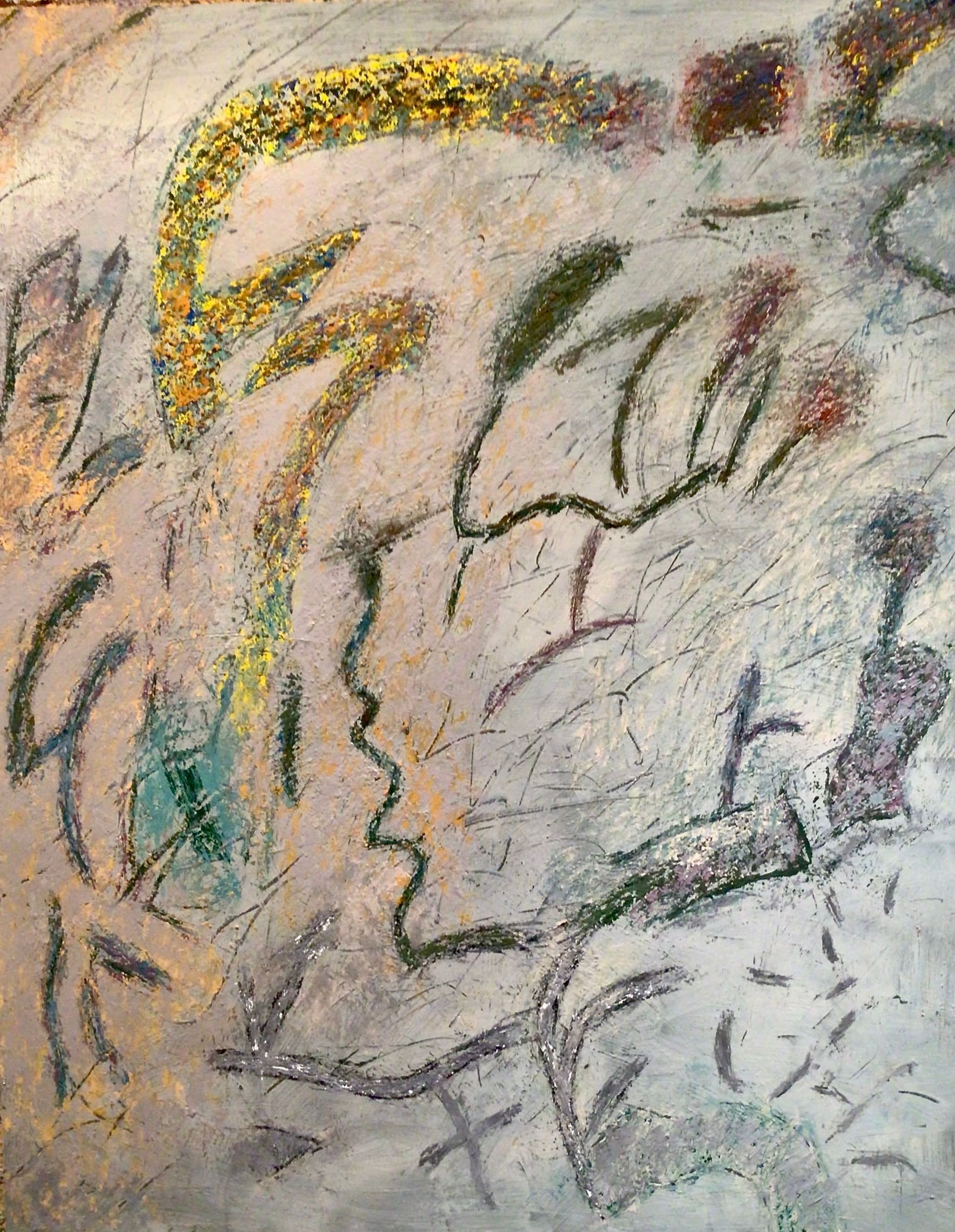 Abstract painting by Soteris Sam Roussi, "Harry's Last Song"