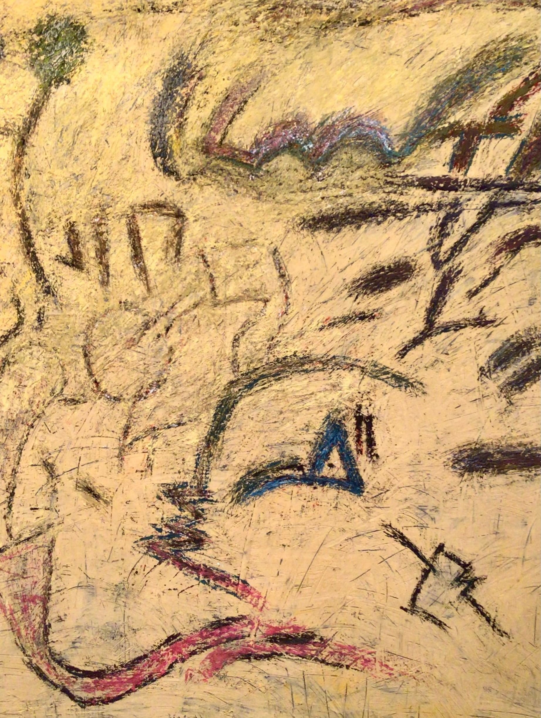 Abstract painting by Soteris Sam Roussi, "Papu's Last Dance"