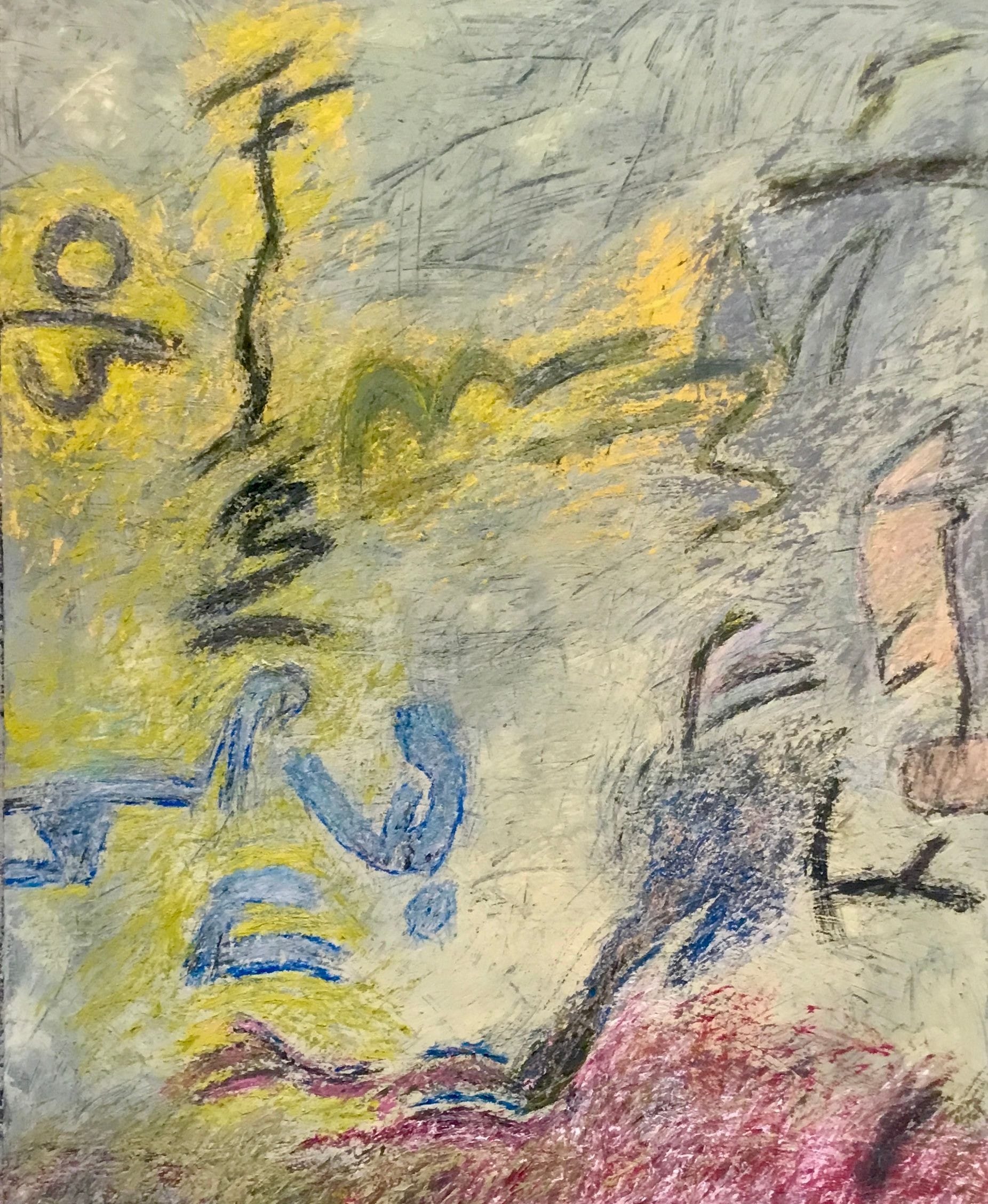 Abstract painting by Sam Roussi titled, "Chauvet #2"
