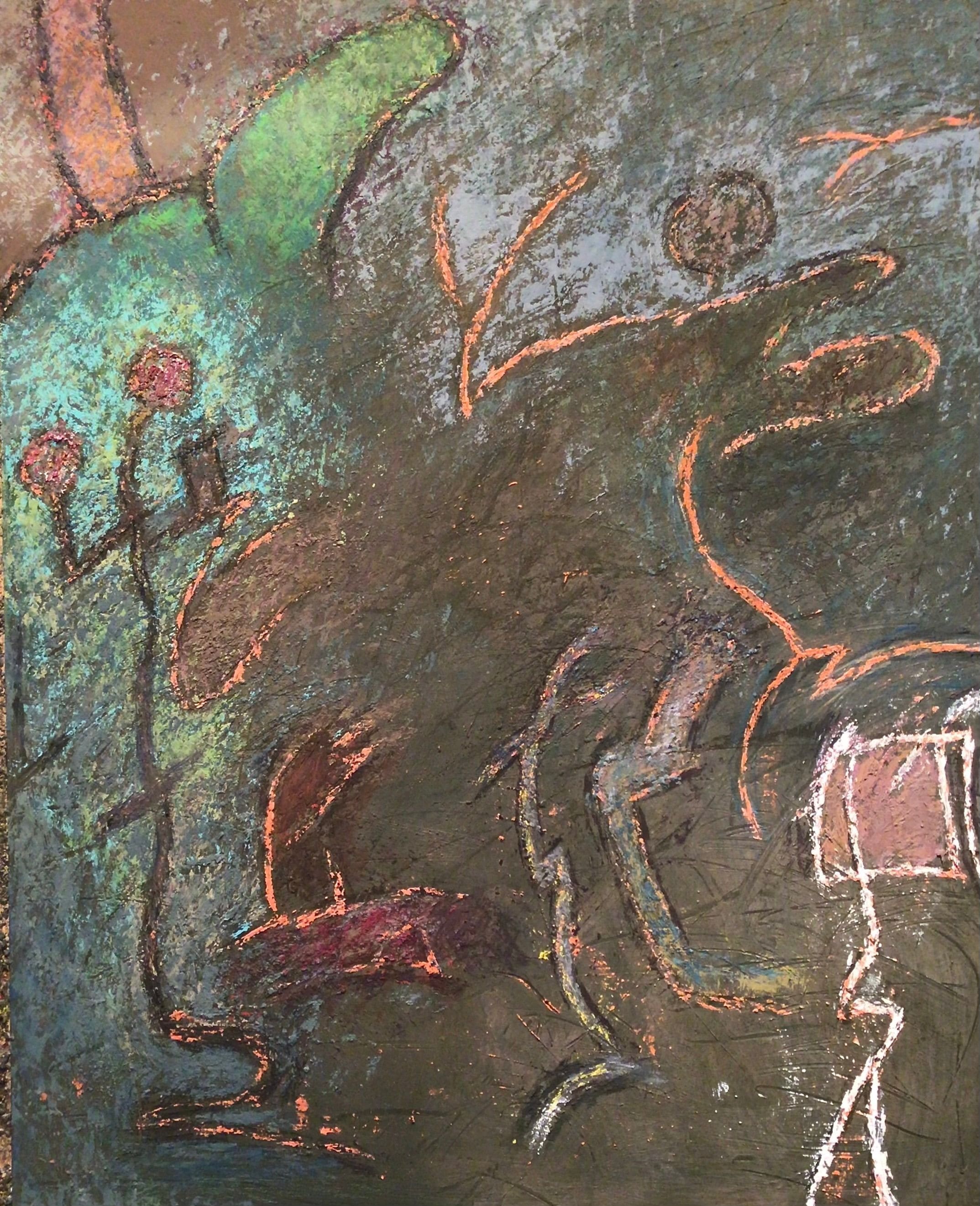 Abstract painting by Soteris Sam Roussi, "Duncan Owns It"