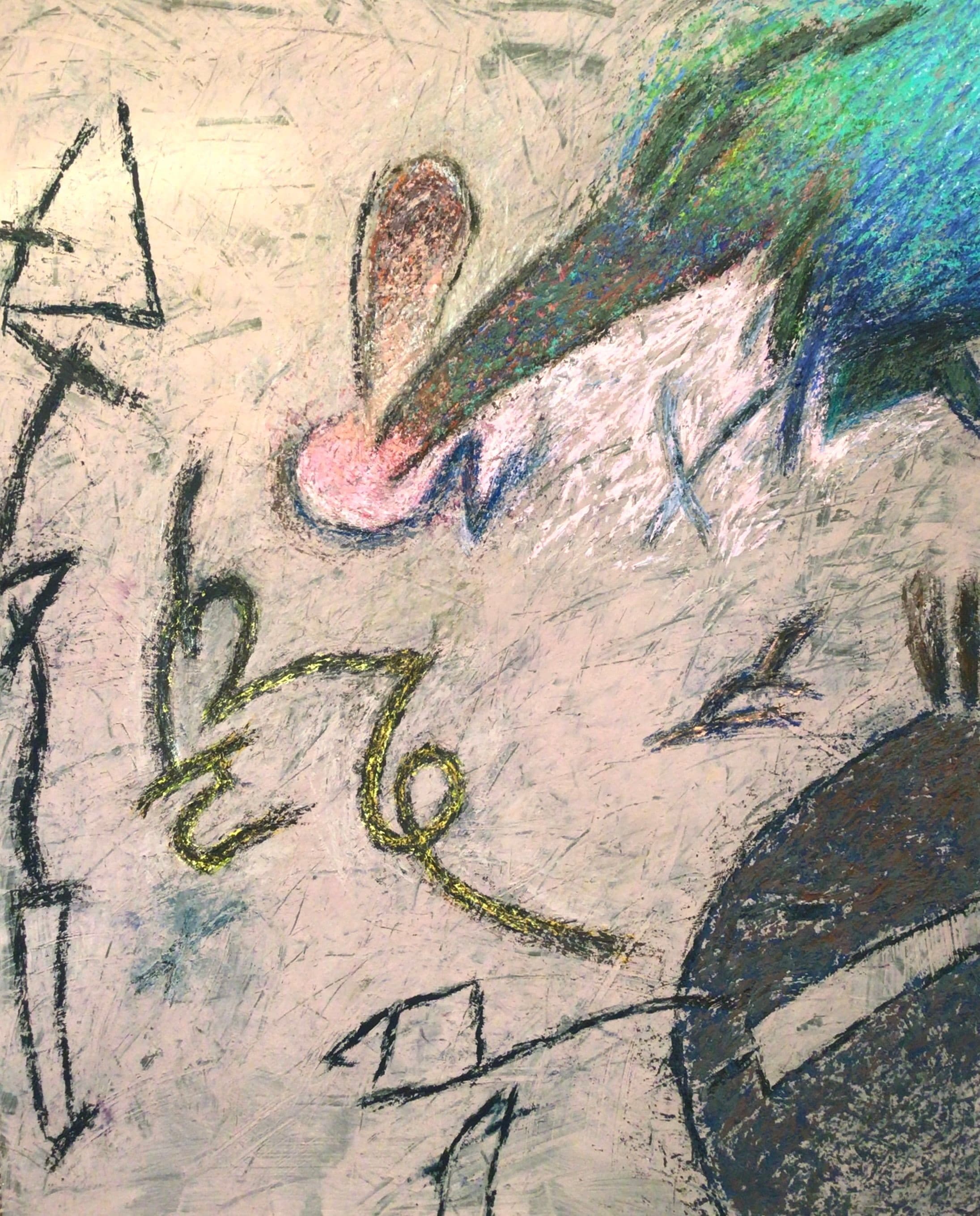 Abstract painting by Soteris Sam Roussi, "Damsel's Tickler"