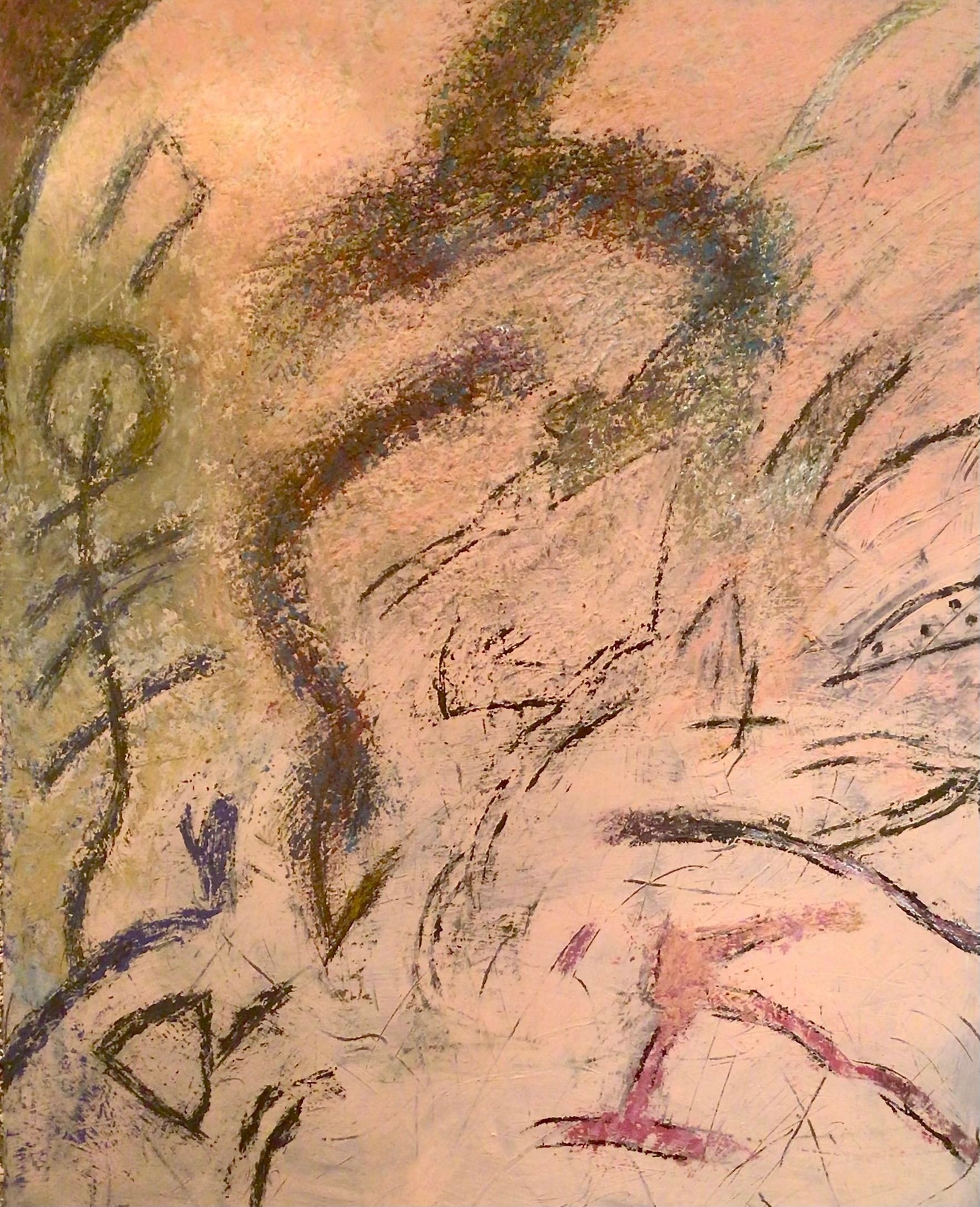 Abstract painting by Soteris Sam Roussi, "Lester's Snake Dance"