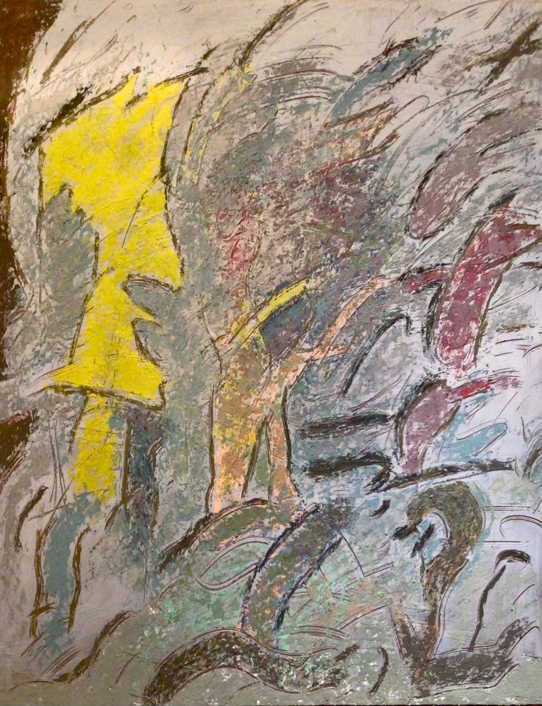 Abstract painting by Soteris Sam Roussi, "Hector's Beard"