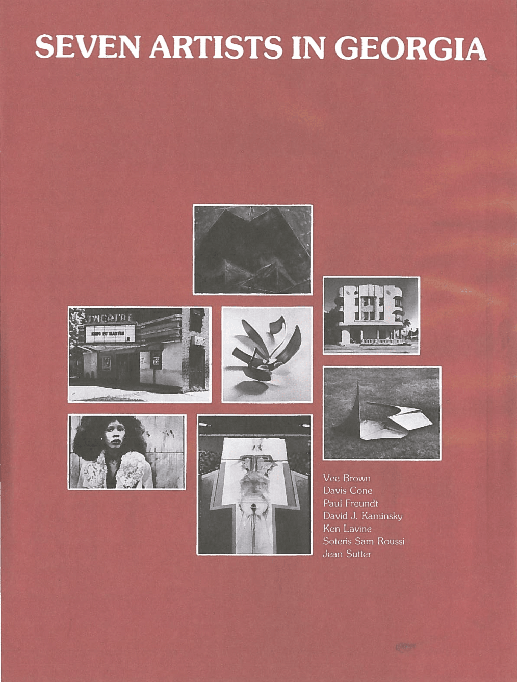 Cover page for exhibition, "7 Artists in Georgia," Soteris Sam Roussi