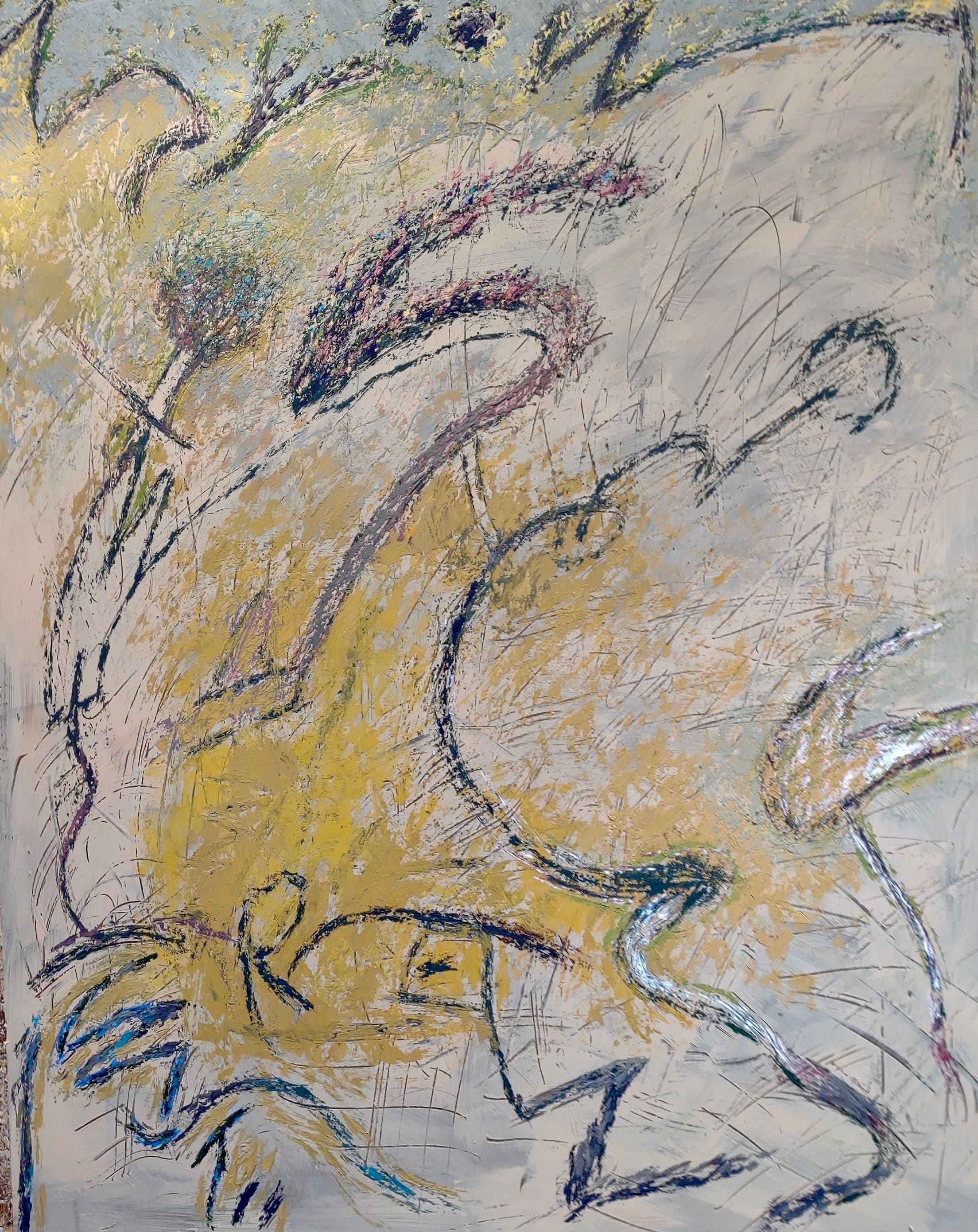 Abstract painting by Soteris Sam Roussi, "Momentary Trap"
