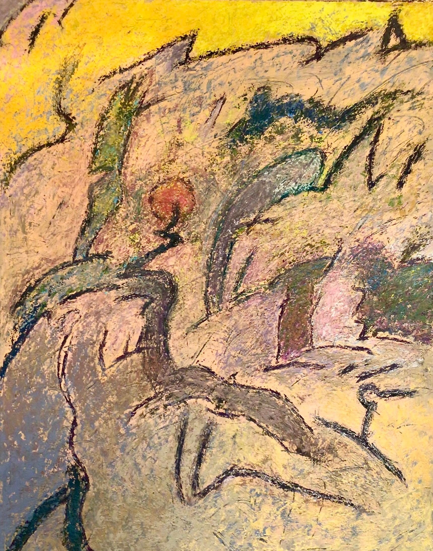 Abstract painting by Soteris Sam Roussi, "Key To Panu"