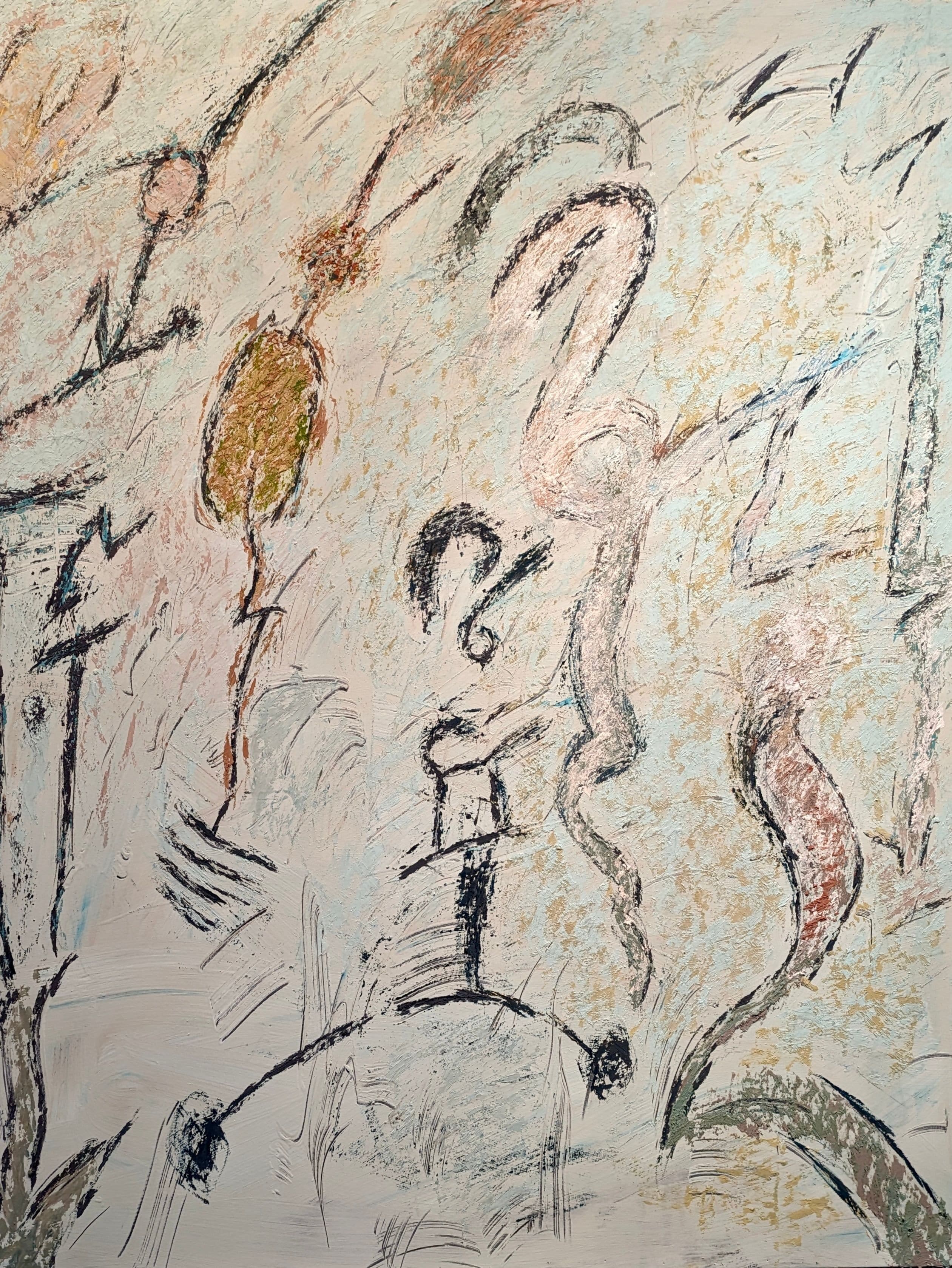 Abstract painting by Soteris Samm Roussi titled "Assissan's Wrist"