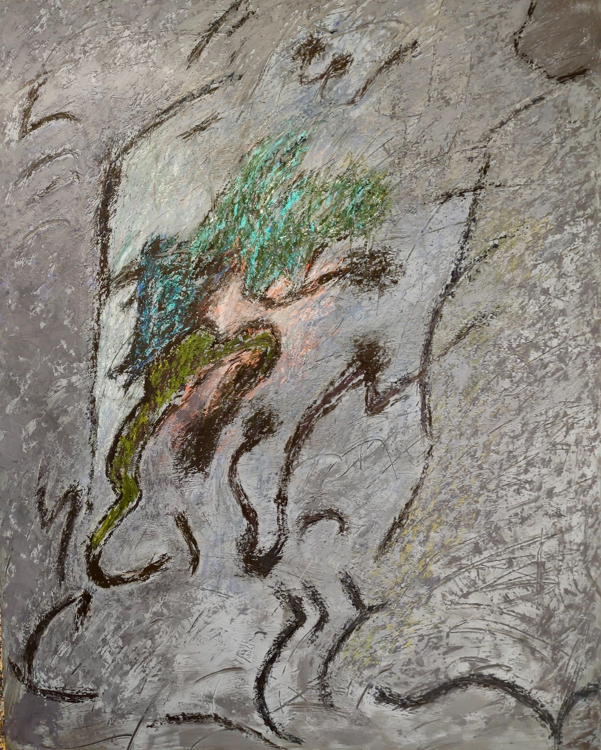 Abstract painting by Soteris Sam Roussi, "Lust of the Eye"