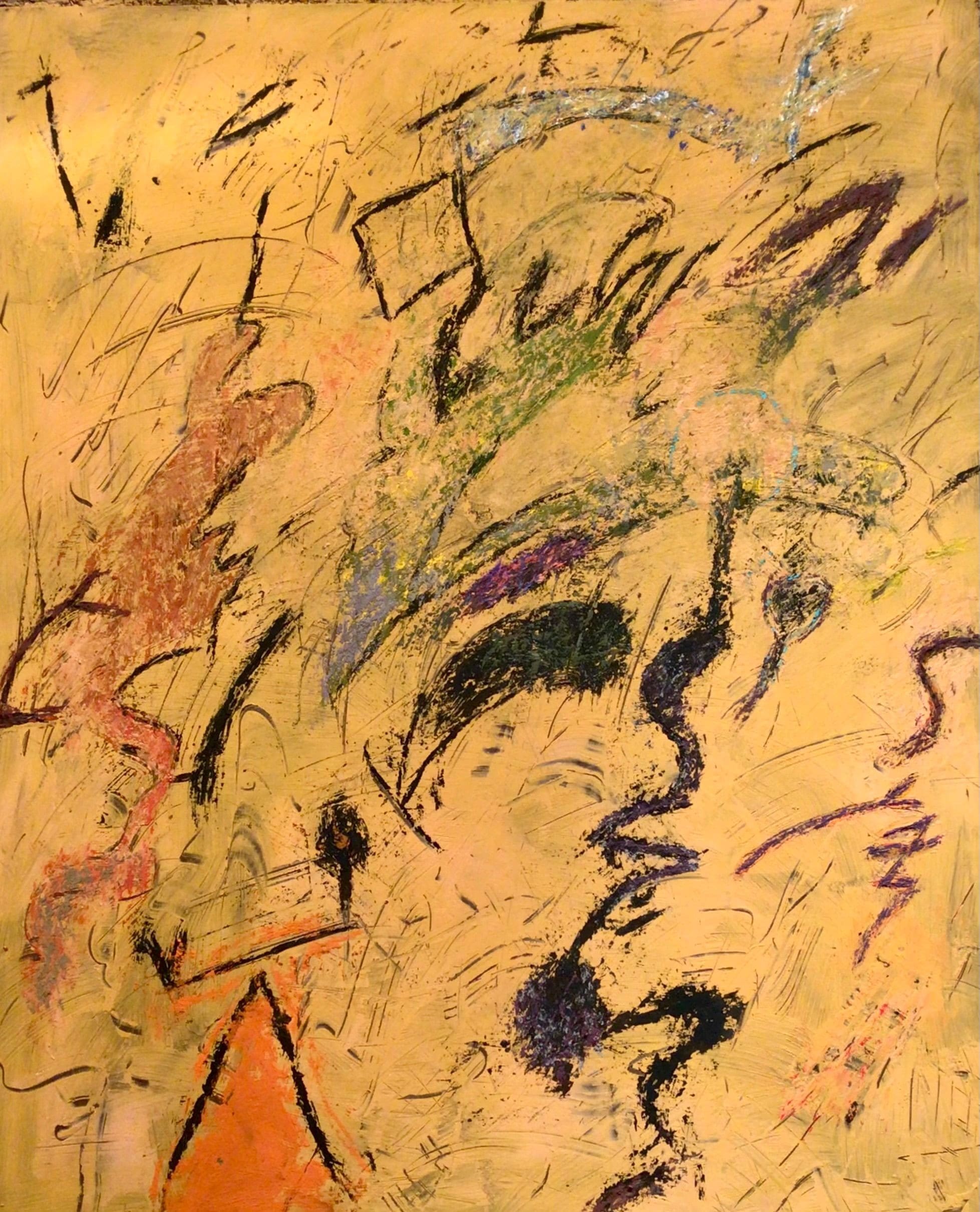 Abstract painting by Soteris Sam Roussi, "All the Charm Got Used Before"